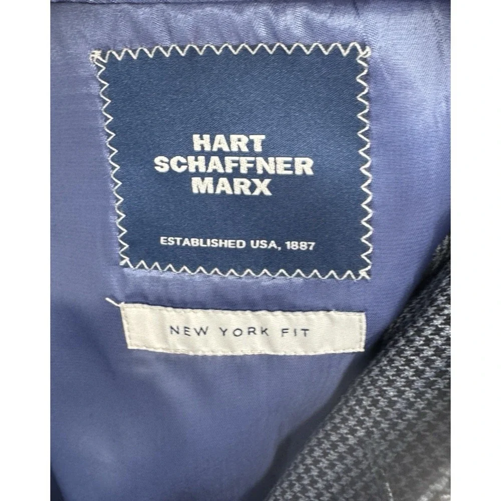 Hart Schaffner Marx Modern‎ New York Fit Wool Silk Blue Men's 40 L Long NWT $595